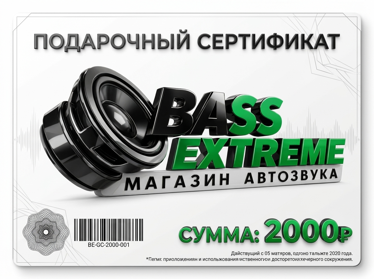 Подарочный сертификат на 2000 руб