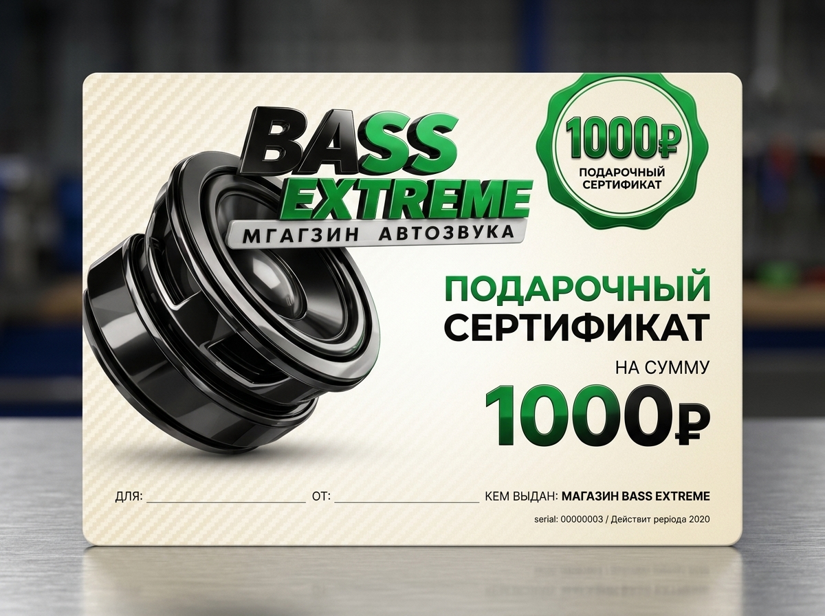 Подарочный сертификат на 1000 руб.